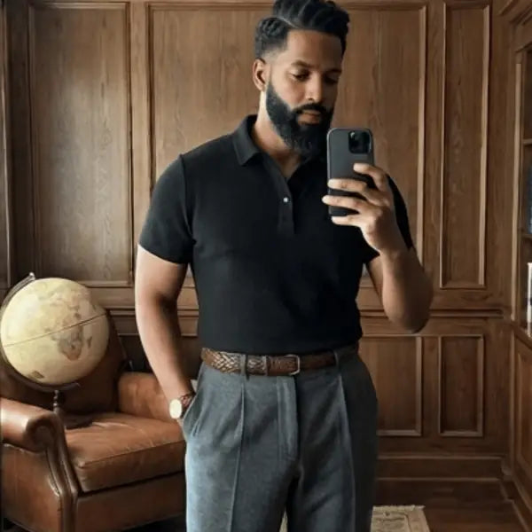 Black · grey tailoring